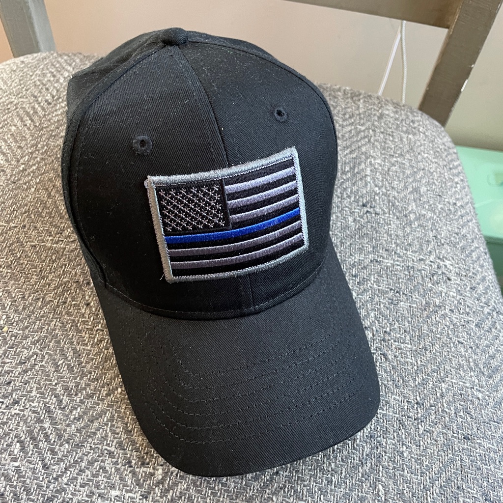 Baseball Hat With Flag  New Adjustable Back